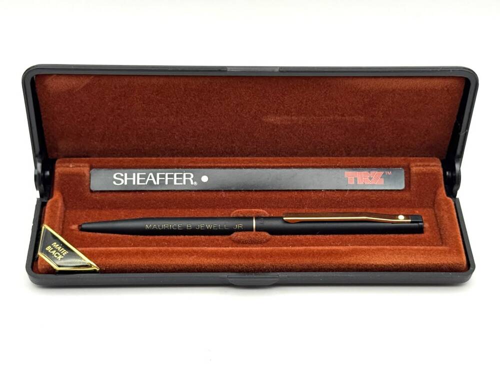 Sheaffer TRZ Twist White Dot Ballpoint Pen Malone B Jewell Jr Case Vintage